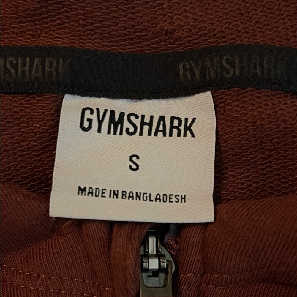 Gymshark Cropped Hoodie Women’s Small Pullover Maroon Full Zipped - Picture 8 of 9